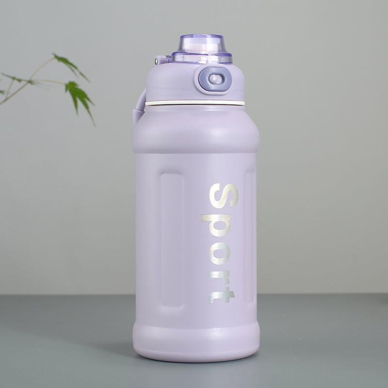 Sticlă sport din oțel inoxidabil 304 cu pai, izolație, portabilă pentru activități în aer liber, pentru bărbați și femei