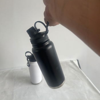 Termos din oțel inoxidabil 304, izolație, design spațial creativ, portabil pentru exterior cu mâner, capacitate mare, sticlă de apă pentru sport