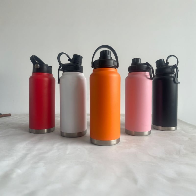Termos din oțel inoxidabil 304, izolație, design spațial creativ, portabil pentru exterior cu mâner, capacitate mare, sticlă de apă pentru sport
