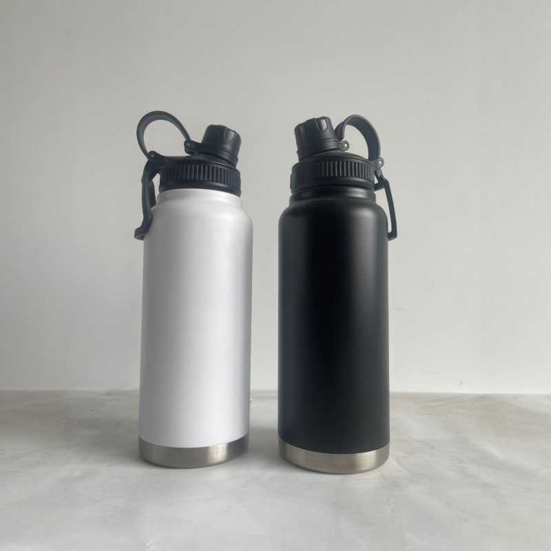 Termos din oțel inoxidabil 304, izolație, design spațial creativ, portabil pentru exterior cu mâner, capacitate mare, sticlă de apă pentru sport