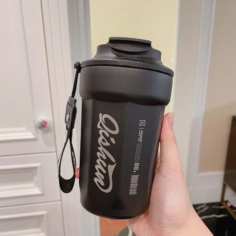 Cană termo din oțel inoxidabil pentru cafea, portabilă, design elegant de înaltă calitate
