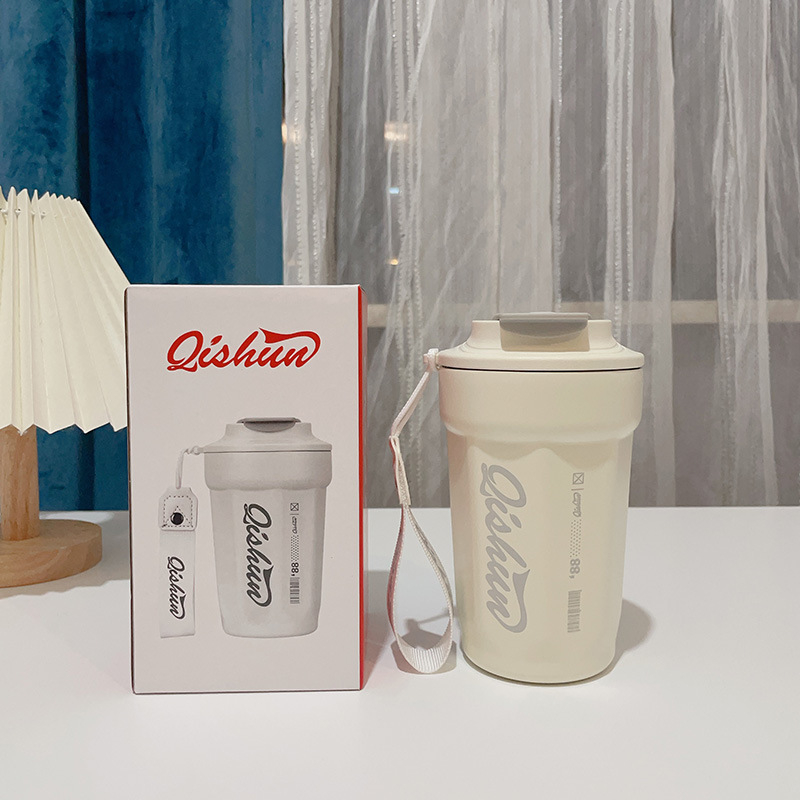 Cană termo din oțel inoxidabil pentru cafea, portabilă, design elegant de înaltă calitate