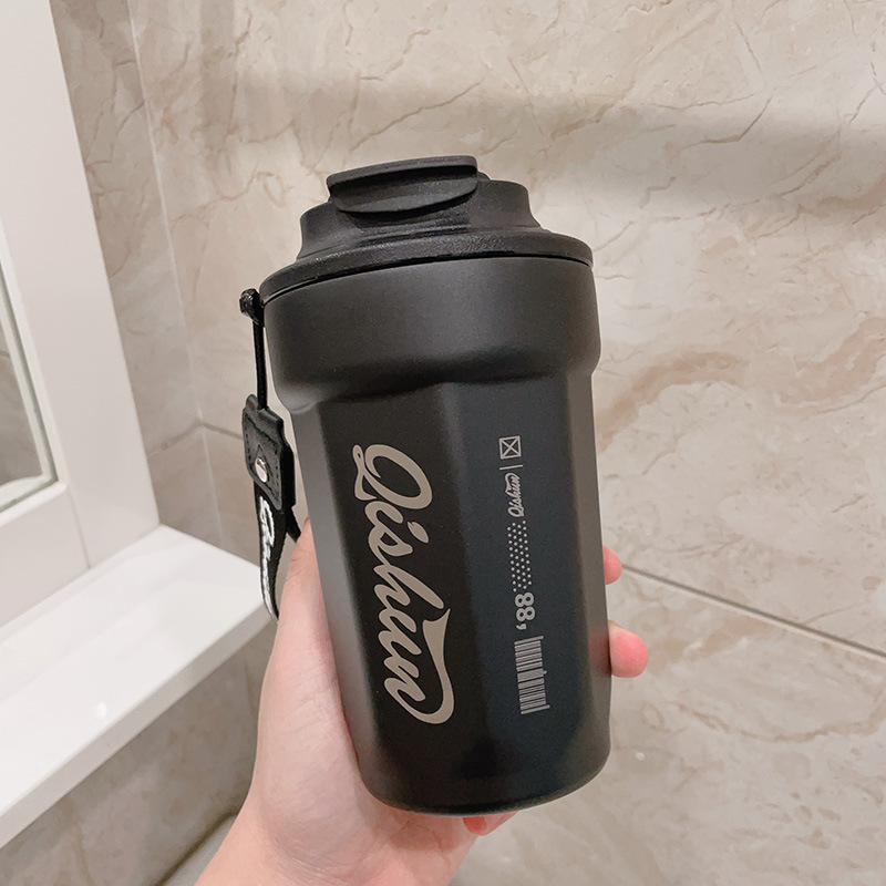 Cană termo din oțel inoxidabil pentru cafea, portabilă, design elegant de înaltă calitate