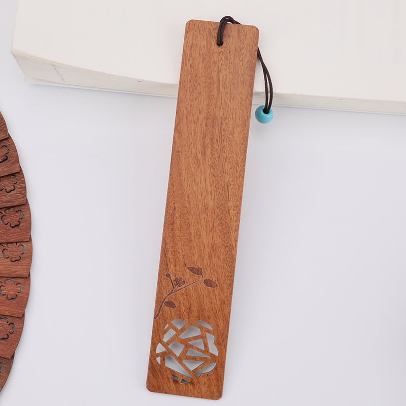 Semn de carte din lemn, personalizat, în stil antic, cadou practic de absolvire, suvenir cu design tradițional