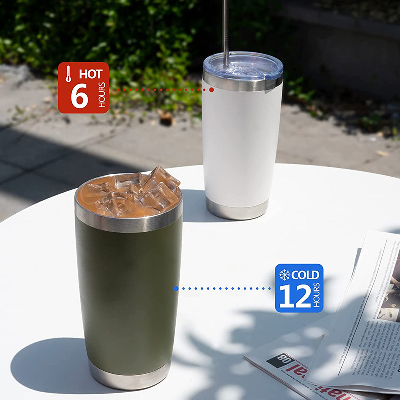 Termos auto 20oz din oțel inoxidabil 304, interior 304, exterior 201, portabil, personalizabil prin imprimare 3D