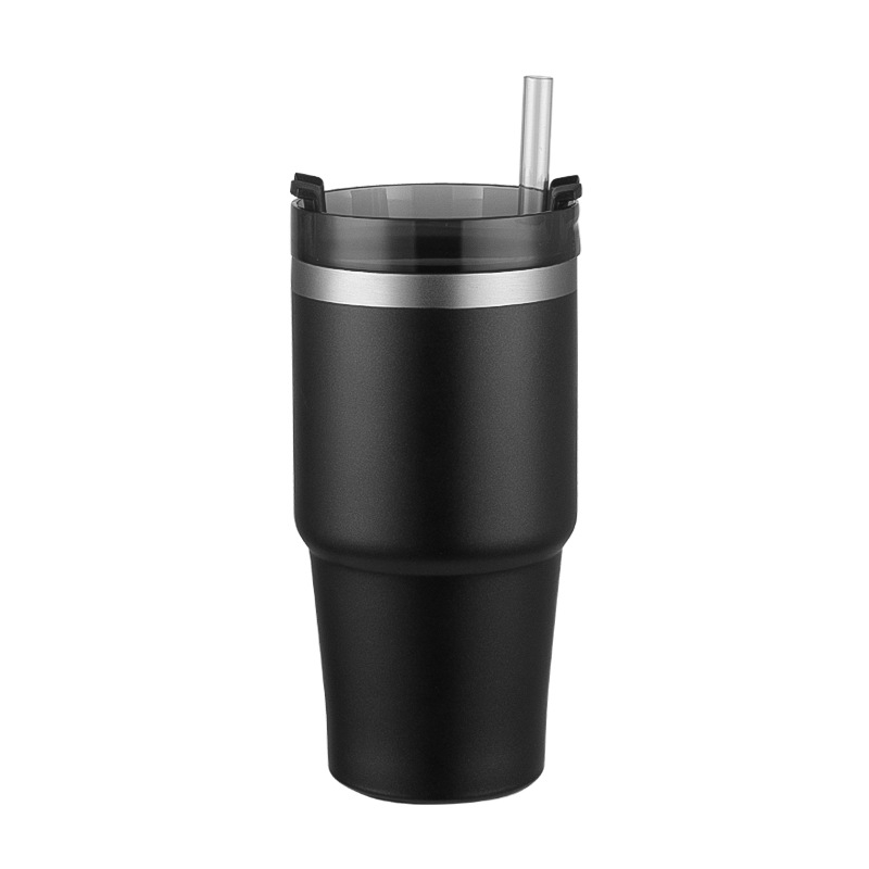 Cană termos pentru cafea cu mâner, din oțel inoxidabil, izolație, gravură cu laser