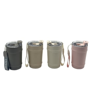 Cană izolată din oțel inoxidabil 304 cu capac rabatabil, cană portabilă pentru cafea, cadou premium