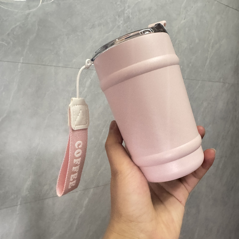 Cană izolată din oțel inoxidabil 304 cu capac rabatabil, cană portabilă pentru cafea, cadou premium