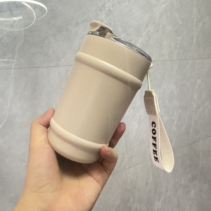 Cană izolată din oțel inoxidabil 304 cu capac rabatabil, cană portabilă pentru cafea, cadou premium