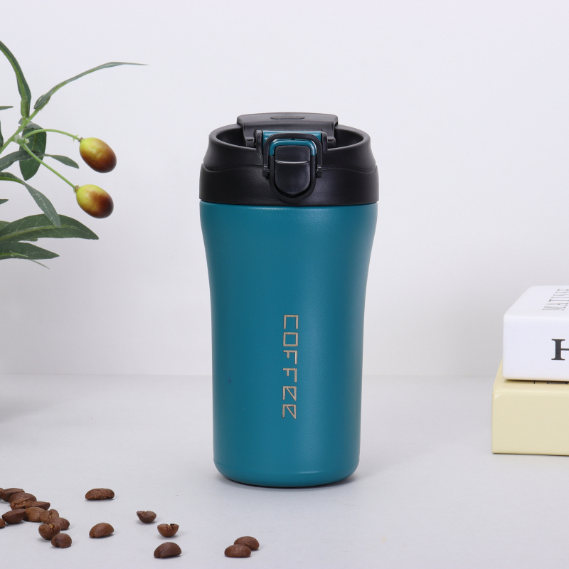 Cană de cafea minimalistă din oțel inoxidabil, izolație prin vid, capacitate mare, pentru călătorii și utilizare în mașină