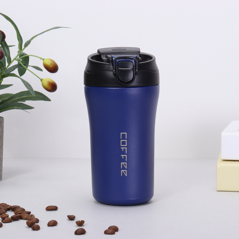 Cană de cafea minimalistă din oțel inoxidabil, izolație prin vid, capacitate mare, pentru călătorii și utilizare în mașină