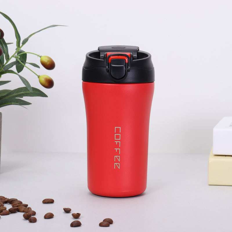 Cană de cafea minimalistă din oțel inoxidabil, izolație prin vid, capacitate mare, pentru călătorii și utilizare în mașină