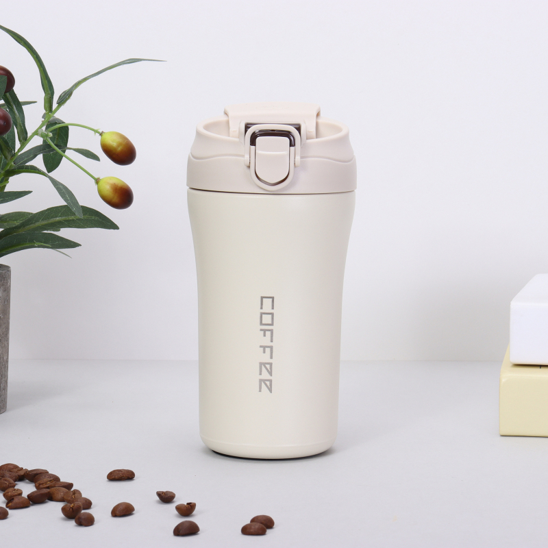 Cană de cafea minimalistă din oțel inoxidabil, izolație prin vid, capacitate mare, pentru călătorii și utilizare în mașină