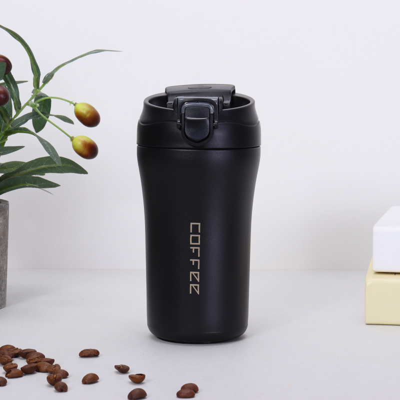 Cană de cafea minimalistă din oțel inoxidabil, izolație prin vid, capacitate mare, pentru călătorii și utilizare în mașină