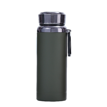 Termos din oțel inoxidabil 316, 800 ml, capacitate mare, pentru exterior, cu snur de purtare și drenaj pentru ceai