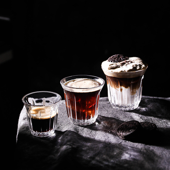 Bomber ceașcă de sticlă, ceașcă de latte alb australian, rezistentă la temperatura înalte, transparentă