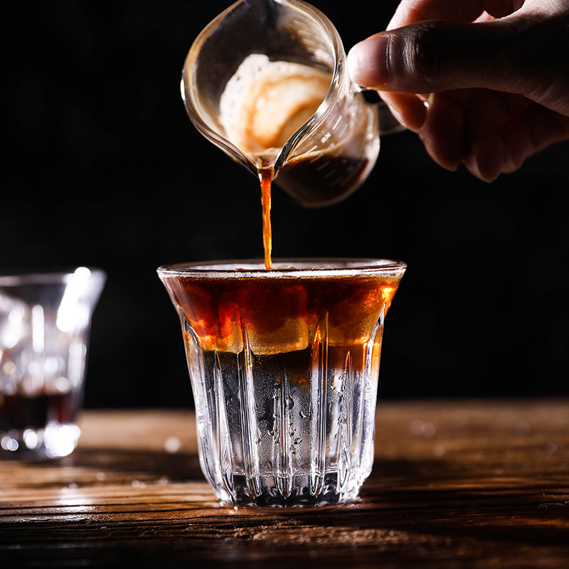 Bomber ceașcă de sticlă, ceașcă de latte alb australian, rezistentă la temperatura înalte, transparentă