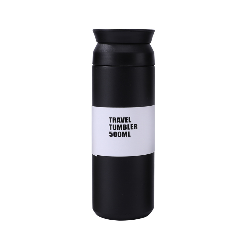 Cană termo din oțel inoxidabil 304 cu mâner portabil, cană de cafea pentru bărbați și femei, design minimalist japonez.