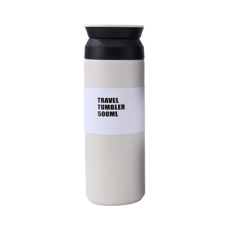 Cană termo din oțel inoxidabil 304 cu mâner portabil, cană de cafea pentru bărbați și femei, design minimalist japonez.