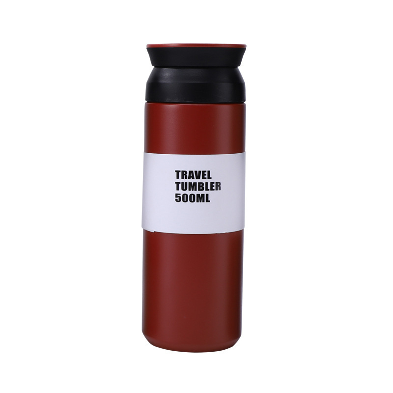 Cană termo din oțel inoxidabil 304 cu mâner portabil, cană de cafea pentru bărbați și femei, design minimalist japonez.