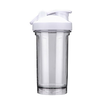 Fitnesz shakertartó, 500 ml, műanyag, dupla falú, flip-top fedél, szívószál, szivárgásmentes