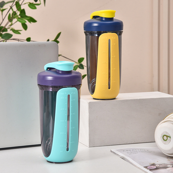 Căniță de shake cu capacitate mare, filtru cu scară de măsurare, plastic rezistent la temperatură, pentru pudră de proteine