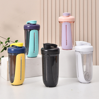 Căniță de shake cu capacitate mare, filtru cu scară de măsurare, plastic rezistent la temperatură, pentru pudră de proteine