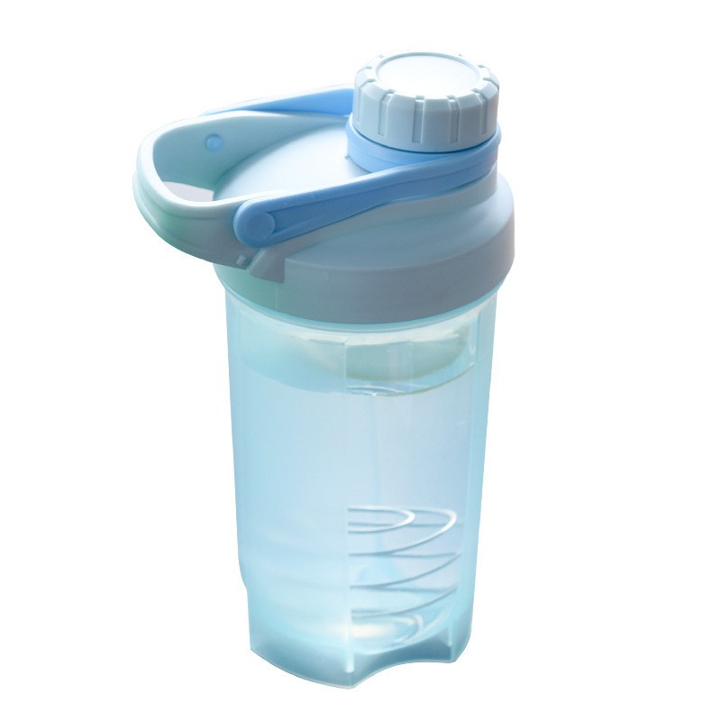 Shaker de proteine cu scară de măsurare, 500 ml, recipient din plastic pentru fitness, cu logo imprimat