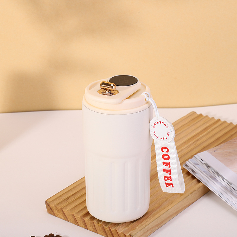 Cană termos din oțel inoxidabil cu afișaj temperatură, izolație, pentru apă și cafea, cadou de birou