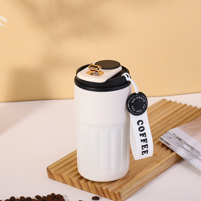 Cană termos din oțel inoxidabil cu afișaj temperatură, izolație, pentru apă și cafea, cadou de birou