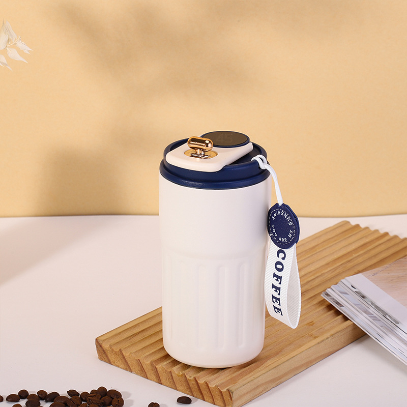 Cană termos din oțel inoxidabil cu afișaj temperatură, izolație, pentru apă și cafea, cadou de birou