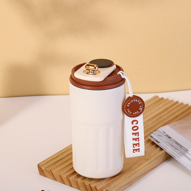 Cană termos din oțel inoxidabil cu afișaj temperatură, izolație, pentru apă și cafea, cadou de birou