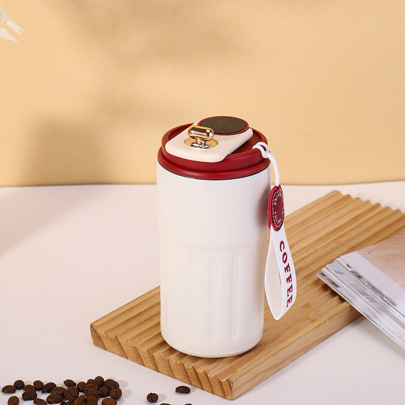 Cană termos din oțel inoxidabil cu afișaj temperatură, izolație, pentru apă și cafea, cadou de birou