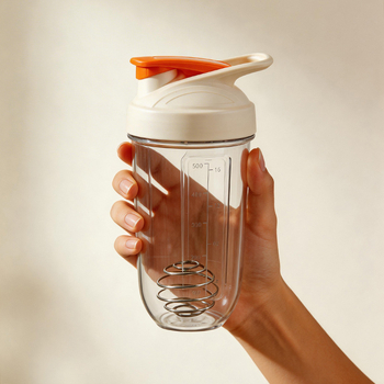 Shaker din plastic, 500 ml, pentru pudră de proteine, băuturi înlocuitoare de masă, sticlă sport de apă