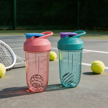 Shaker din plastic, 500 ml, pentru pudră de proteine, băuturi înlocuitoare de masă, sticlă sport de apă