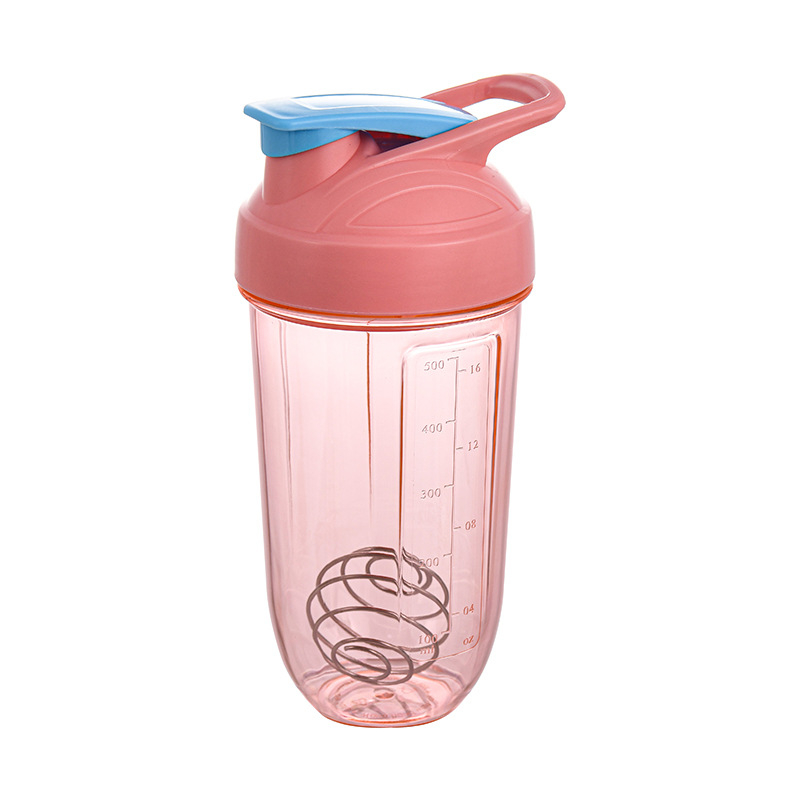 Shaker din plastic, 500 ml, pentru pudră de proteine, băuturi înlocuitoare de masă, sticlă sport de apă