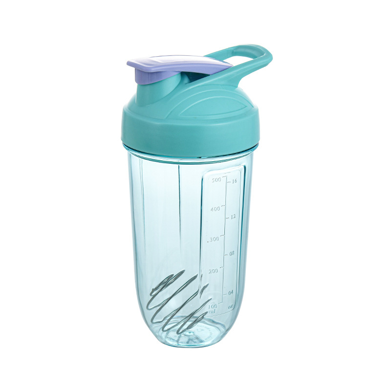 Shaker din plastic, 500 ml, pentru pudră de proteine, băuturi înlocuitoare de masă, sticlă sport de apă
