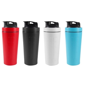 Cupă shaker din oțel inoxidabil 304, strat unic – pentru fitness, recipient portabil pentru apă, milkshake și pudră de proteine