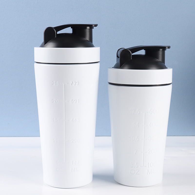 Cupă shaker din oțel inoxidabil 304, strat unic – pentru fitness, recipient portabil pentru apă, milkshake și pudră de proteine