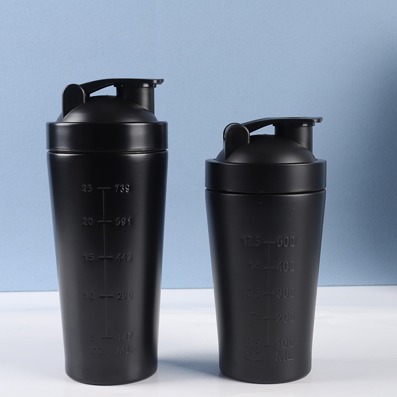 Cupă shaker din oțel inoxidabil 304, strat unic – pentru fitness, recipient portabil pentru apă, milkshake și pudră de proteine