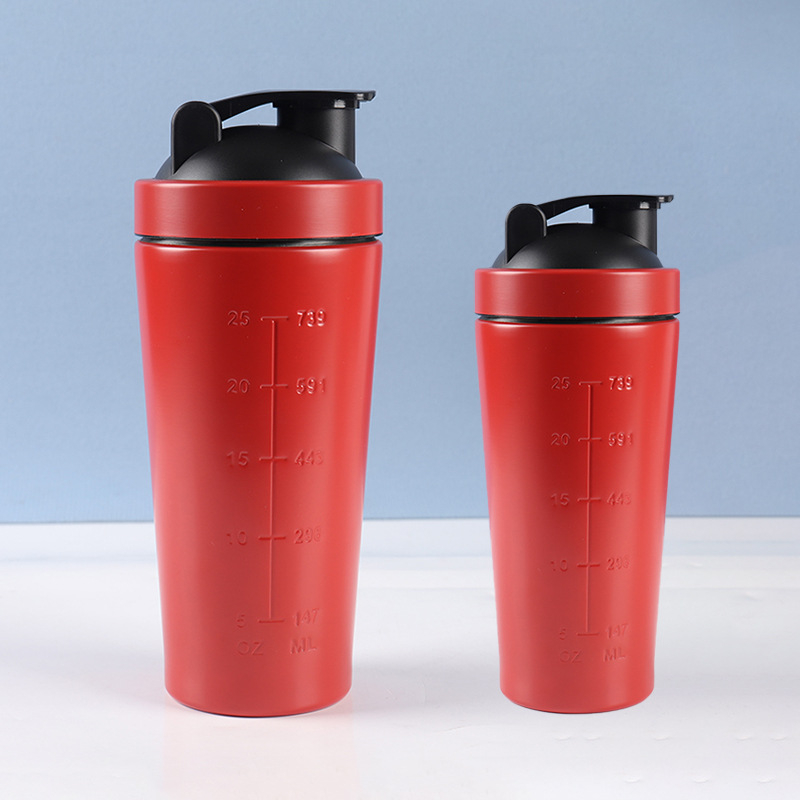 Cupă shaker din oțel inoxidabil 304, strat unic – pentru fitness, recipient portabil pentru apă, milkshake și pudră de proteine