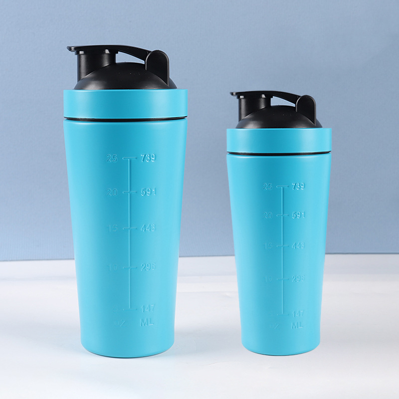 Cupă shaker din oțel inoxidabil 304, strat unic – pentru fitness, recipient portabil pentru apă, milkshake și pudră de proteine