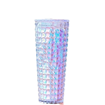 Star Dad pahar cu pereți dubli, cu pai, 710 ml, design creativ cu motiv durian, portabil, luciu irizat
