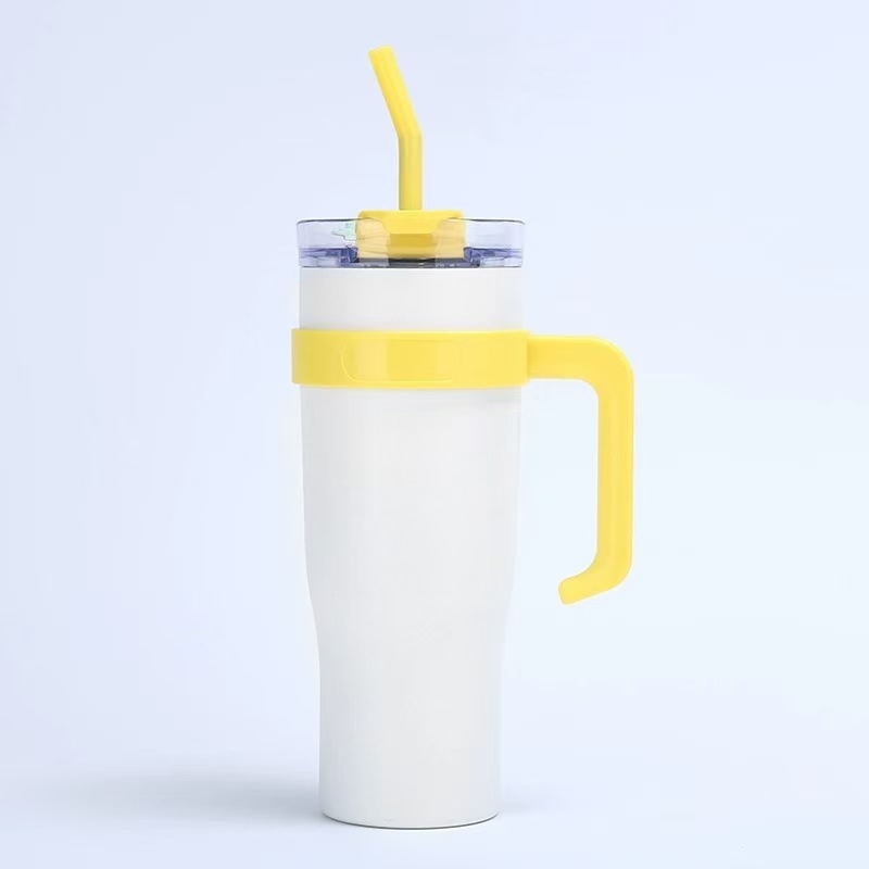 Colorful Forest Cupă termică gradientă de 40oz cu mâner, recipient auto portabil pentru apă