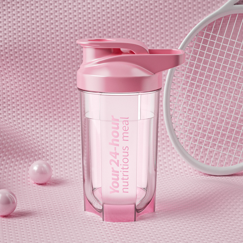 Shaker de fitness pentru băuturi sportive, sticlă cu capac etanș, cană de amestec cu scară gradată, shaker pentru milkshake și recipient pentru pudră proteică