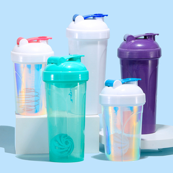 Shaker pentru pudră de proteine, cu capac mare, din plastic, cu logo personalizat