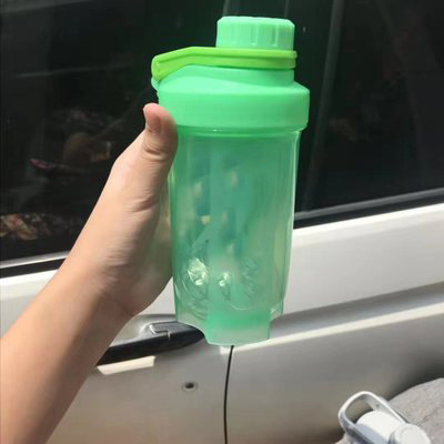 Shaker proteic îmbunătățit, 500 ml, cu mâner, sticlă sport pentru copii, capac cu filet