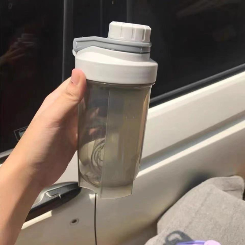 Shaker proteic îmbunătățit, 500 ml, cu mâner, sticlă sport pentru copii, capac cu filet