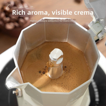 Cafetieră moka cu supapă dublă pentru uz casnic, set mini portabil pentru prepararea cafelei pe plită ceramică electrică