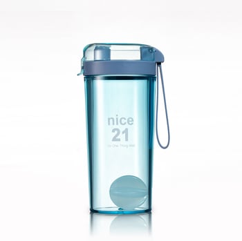 Pahar de shake din plastic transparent, gros, cu capac etanș, potrivit pentru cafea și pudră proteică